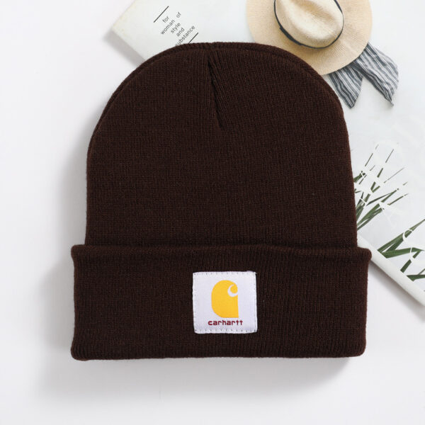 Multi-Color In Stock European And American Tooling Wool Hat Men's Fashion Brand Cold Hat Women's Autumn And Winter Warm Knitted Hat Student Couple Hat - Image 5