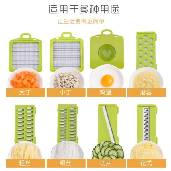 Multi-Functional Vegetable Cutting Artifact Kitchen Household Shredded Potato Shredder Cutter Scraper Radish Grater Slicer - Image 3