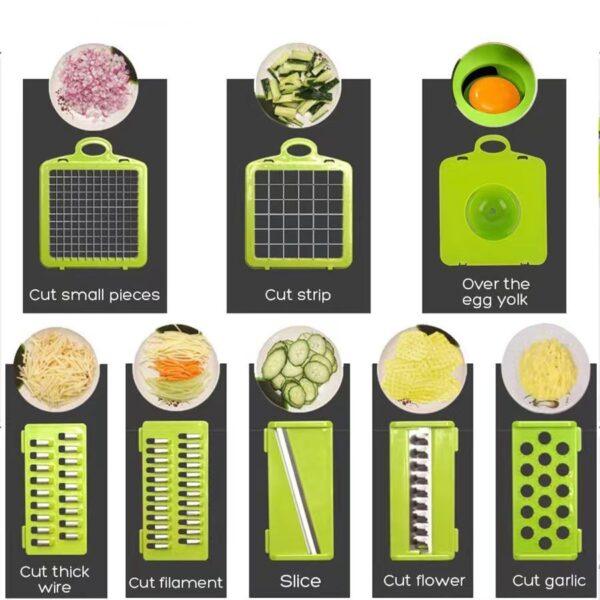 Multi-Functional Vegetable Cutting Artifact Kitchen Household Shredded Potato Shredder Cutter Scraper Radish Grater Slicer - Image 4