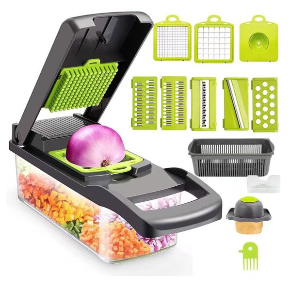 Multi-Functional Vegetable Cutting Artifact Kitchen Household Shredded Potato Shredder Cutter Scraper Radish Grater Slicer - Image 2