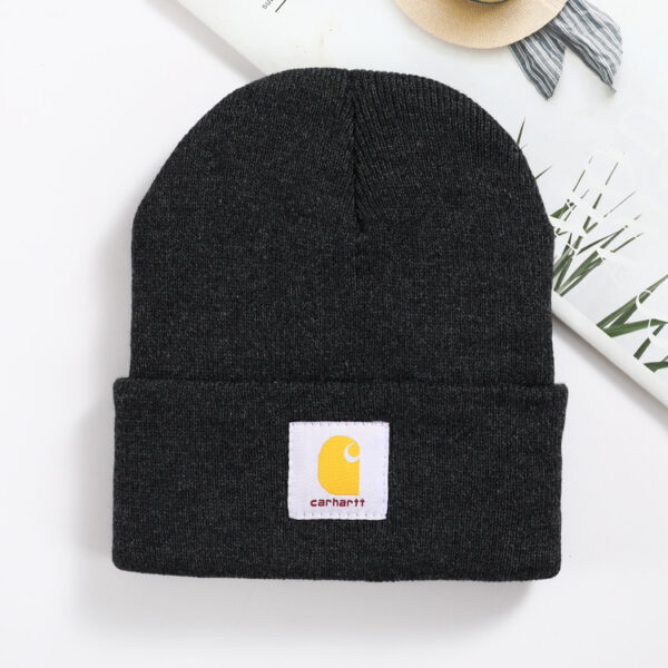 Multi-Color In Stock European And American Tooling Wool Hat Men's Fashion Brand Cold Hat Women's Autumn And Winter Warm Knitted Hat Student Couple Hat - Image 2