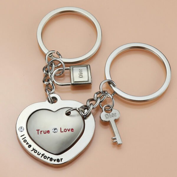 I Have You In My Heart Heart-shaped Lock Key Couple Keychain Creative New Tanabata Couple Gift - Image 2