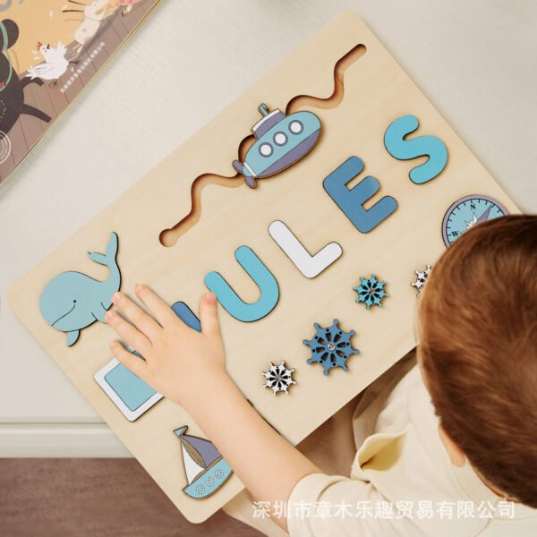Wooden Board Jigsaw Children's Letter Name Customized - Image 2