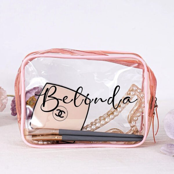Cosmetics Bag Pvc Portable Travel Zipper Bag Can Be Printed Logo - Image 4