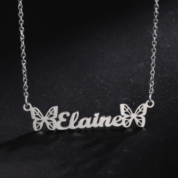 DIY Custom Name Lettering Necklace Female 304 Stainless Steel Letter Pendant Boy Day Lover Gift For Girlfriend - Image 2