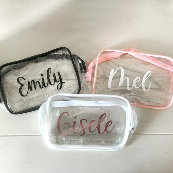 Cosmetics Bag Pvc Portable Travel Zipper Bag Can Be Printed Logo - Image 3