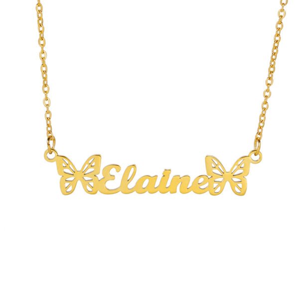 DIY Custom Name Lettering Necklace Female 304 Stainless Steel Letter Pendant Boy Day Lover Gift For Girlfriend - Image 5