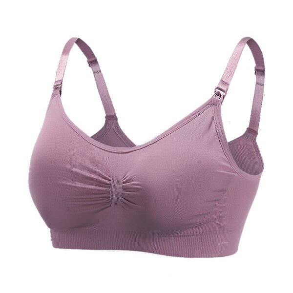 Pregnant Women's Front Buckle Seamless Large Size Breastfeeding Bra Breastfeeding Adjustment Type Gathered Postpartum Thin Breastfeeding Bra Underwear - Image 7
