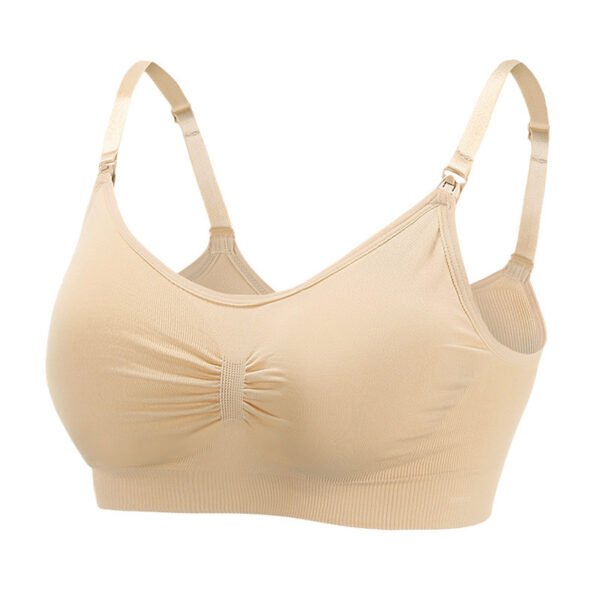Pregnant Women's Front Buckle Seamless Large Size Breastfeeding Bra Breastfeeding Adjustment Type Gathered Postpartum Thin Breastfeeding Bra Underwear - Image 5