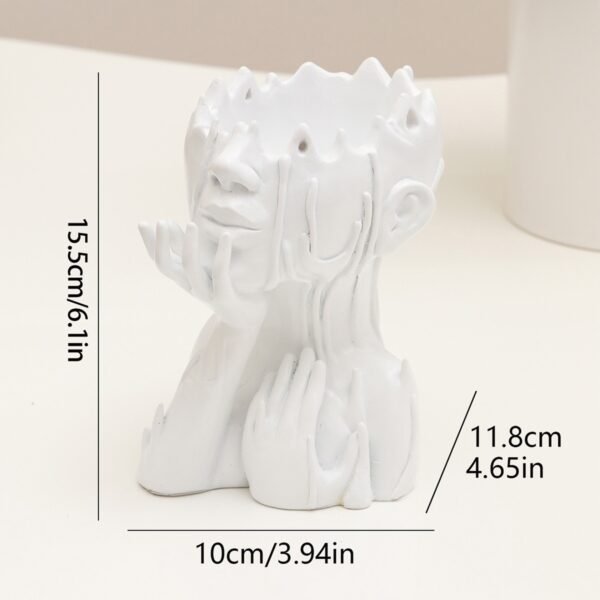Resin New Goddess Head Flower Pot Home Garden Decoration Melting Woman Medusa Face Flower Pot Garden Decoration Ornaments - Image 6