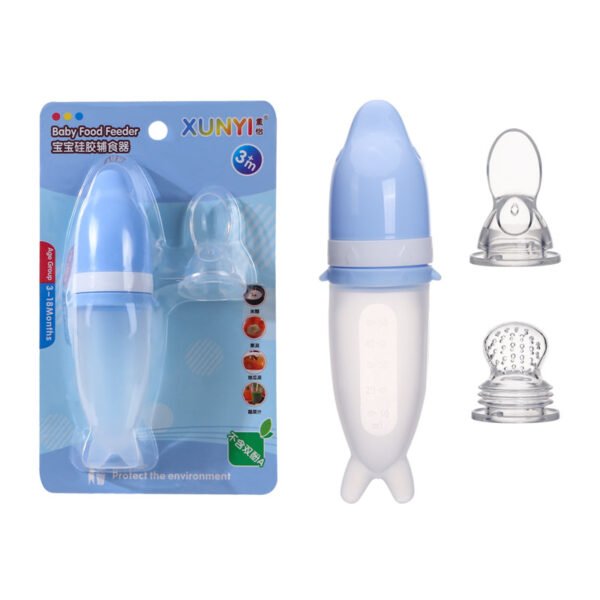 Baby Dolphin Spoon Complementary Food Feeding Soft Spoon Head - Image 7