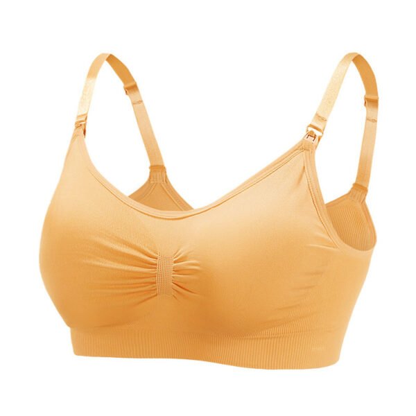 Pregnant Women's Front Buckle Seamless Large Size Breastfeeding Bra Breastfeeding Adjustment Type Gathered Postpartum Thin Breastfeeding Bra Underwear - Image 9