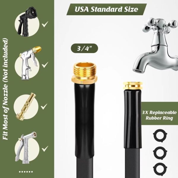Garden Hose Garden Watering Rinse Outdoor Hose - Image 3