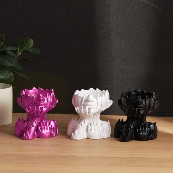 Resin New Goddess Head Flower Pot Home Garden Decoration Melting Woman Medusa Face Flower Pot Garden Decoration Ornaments - Image 8