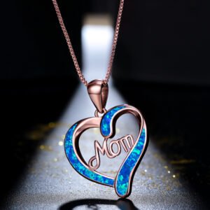 Heart MOM Alphabet Pendant Necklace
