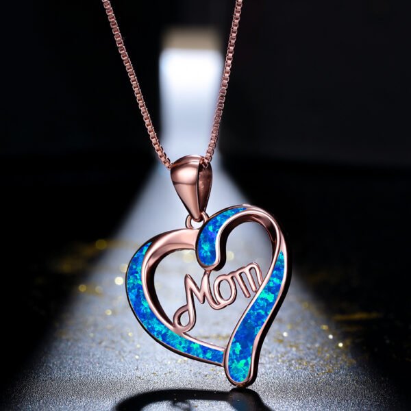 Heart MOM Alphabet Pendant Necklace