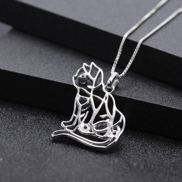 925 Silver Inlaid Natural Color Treasure Necklace Pendant - Image 4