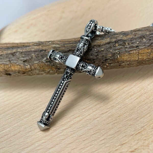 OPK Jewelry Wholesale Cross-border Retro Cross Titanium Steel Pendant European And American Personality Stainless Steel Punk Style Necklace Men - Image 4