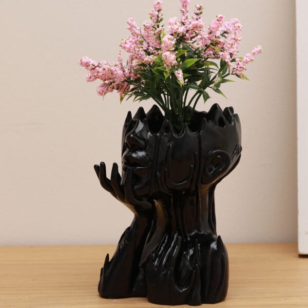 Resin New Goddess Head Flower Pot Home Garden Decoration Melting Woman Medusa Face Flower Pot Garden Decoration Ornaments - Image 2