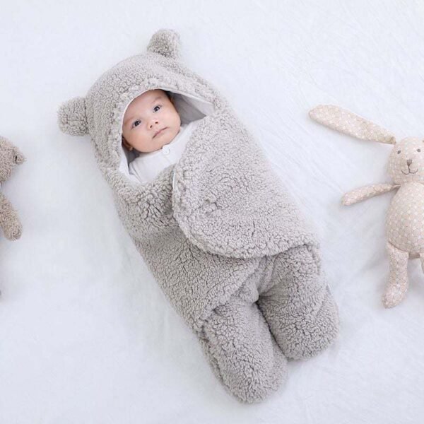 Autumn and winter thickened baby swaddling supplies - Image 4