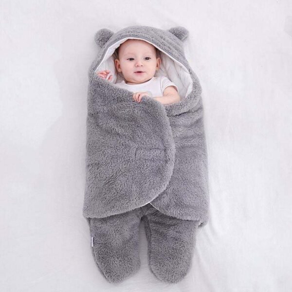 Autumn and winter thickened baby swaddling supplies - Image 6