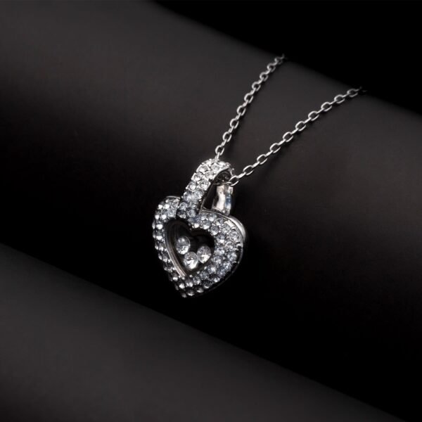 TRYNDI™ To My Wife Floating Heart Necklace With Authentic Swarovski Crystals - Image 4