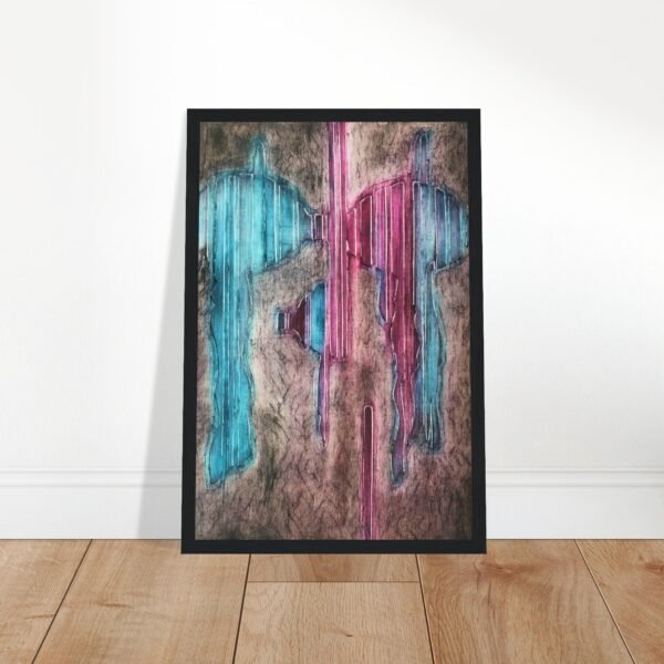 'Crows Blanket' Abstract I 12x18 inch Wooden Framed Art Print  I Original Artwork by American Artist Barbara Cleary