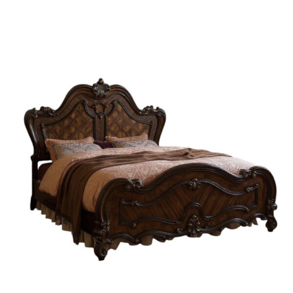 Dark Brown Solid Wood Bed Frame - Image 2