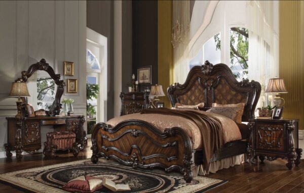 Dark Brown Solid Wood Bed Frame - Image 7