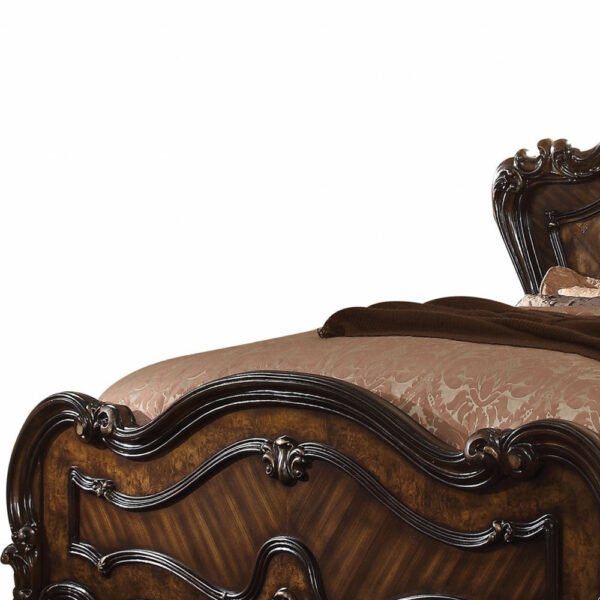 Dark Brown Solid Wood Bed Frame - Image 5