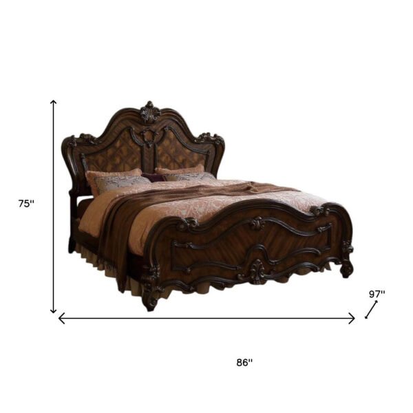 Dark Brown Solid Wood Bed Frame - Image 8