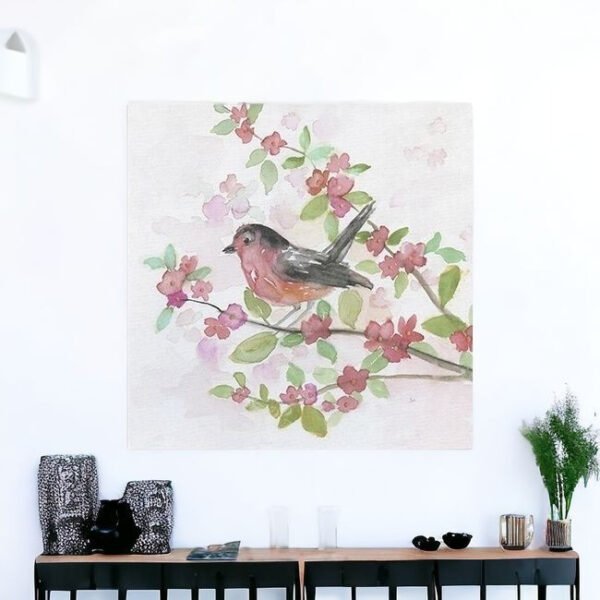 Flower And Bird Unframed Print Wall Art - Image 2