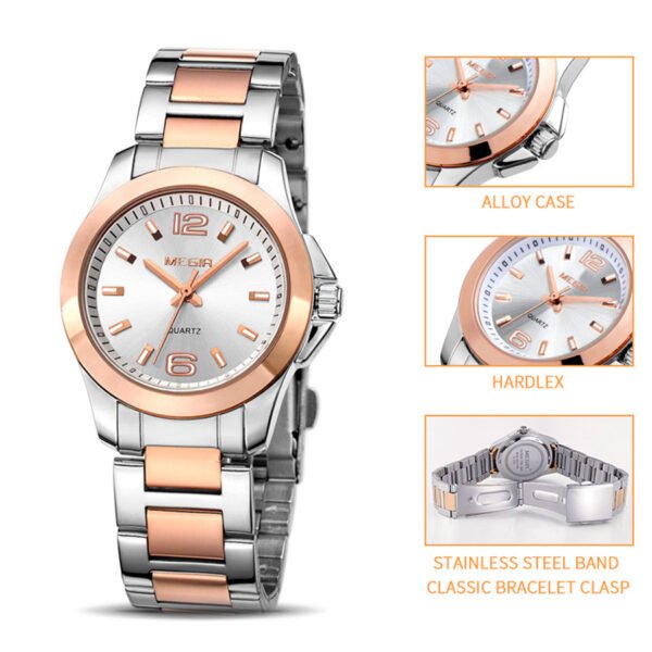 MEGIR Luxury Women Bracelet Watches Top Brand Fashion Ladies Quartz Watch Waterproof Elegant Female Wristwatch Dress Clock 5006L - Image 3