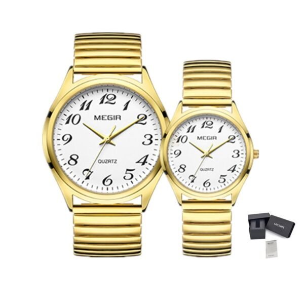 MEGIR Luxury Couple Watches Waterproof Quartz Watch for Lover Stainless Steel Men Women Wristwatches Clock Relogio Masculino 1088 - Image 17