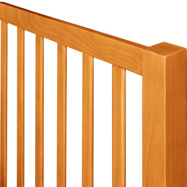 Brown Slat Back Solid Wood King Bed Frame - Image 8