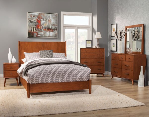 Brown Solid Wood Queen Bed Frame - Image 6