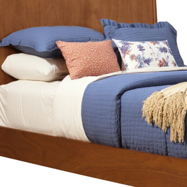 Brown Solid Wood Queen Bed Frame - Image 3