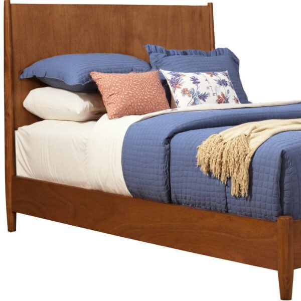 Brown Solid Wood Queen Bed Frame - Image 4
