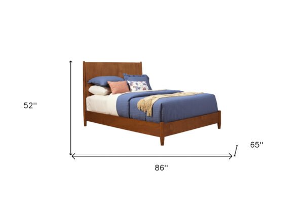 Brown Solid Wood Queen Bed Frame - Image 7