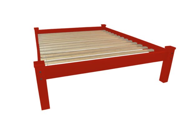 Red Solid Wood Twin Bed Frame - Image 3