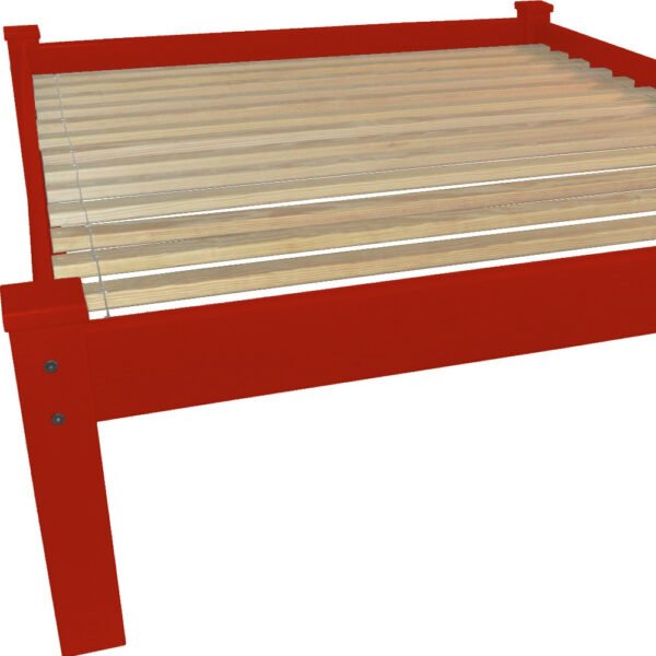 Red Solid Wood Twin Bed Frame - Image 4