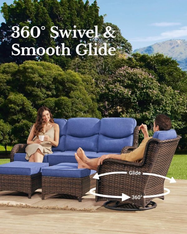 Luxury Outdoor Patio Furniture Set with Thick Cushions - Image 2