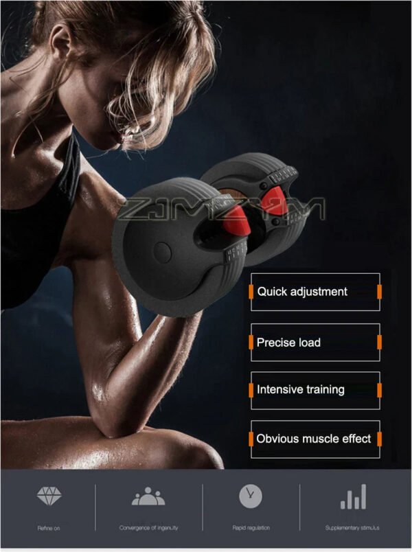 Adjustable Dumbbell Set for Home Fitness Equipment - Image 4