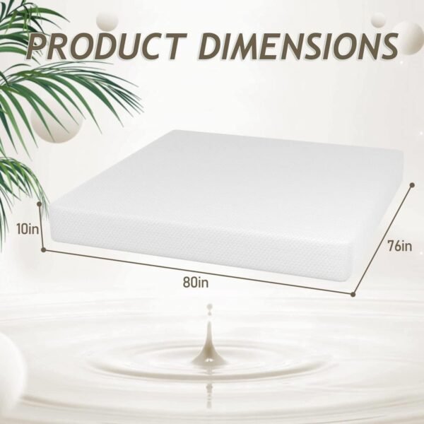 King size 10-inch Thick Medium Firm Cool Gel Memory Foam Mattress - Image 5