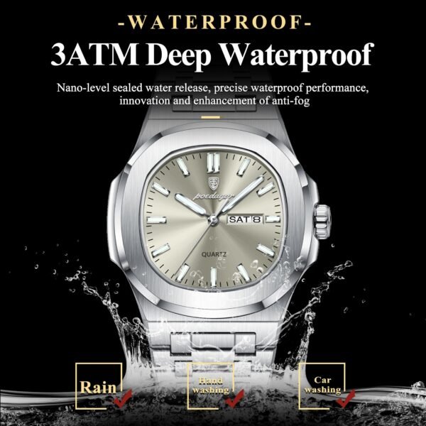 Men’s Luxury Square Watch - Image 2