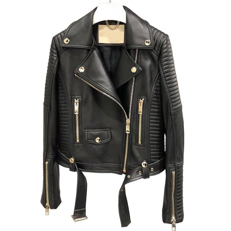 Sleuve Luxury Genuine Leather Jacket Women - Image 9