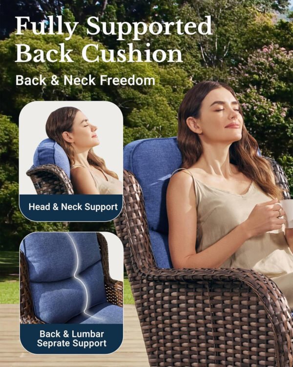Luxury Outdoor Patio Furniture Set with Thick Cushions - Image 4