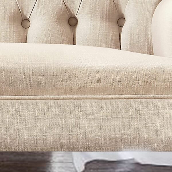 Warm Beige Love Seats Sofa Set - Image 4