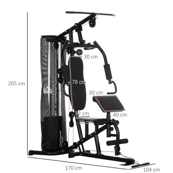 Multi-Functional Home Gym Workout Station, 45Kg Weight Stack Multi Gym Fitness Equipment for Full Body Fitness - Image 3