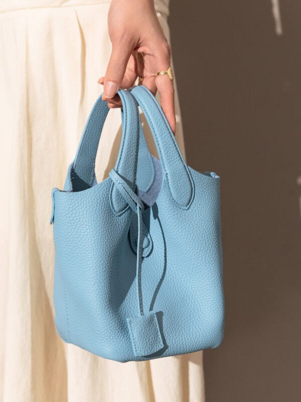 Playful Leather Bucket Bag - Image 2